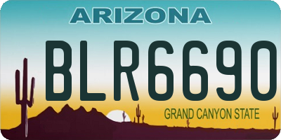 AZ license plate BLR6690