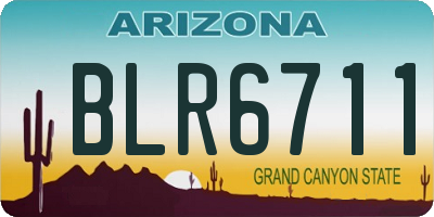 AZ license plate BLR6711