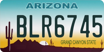 AZ license plate BLR6745