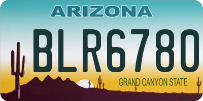 AZ license plate BLR6780