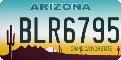 AZ license plate BLR6795