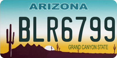 AZ license plate BLR6799