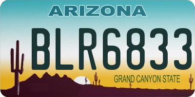 AZ license plate BLR6833