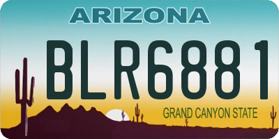 AZ license plate BLR6881