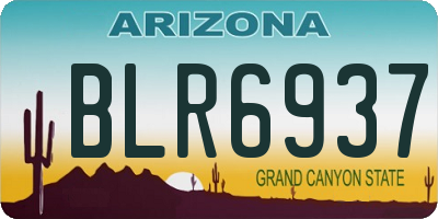 AZ license plate BLR6937