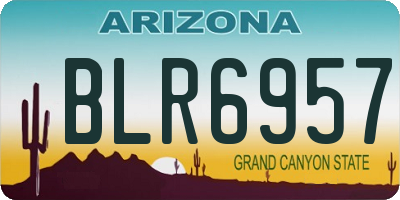 AZ license plate BLR6957