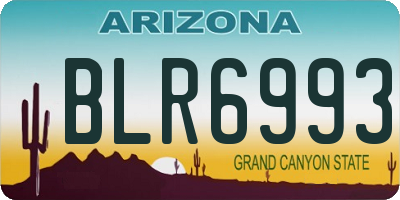 AZ license plate BLR6993
