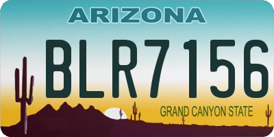 AZ license plate BLR7156