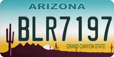 AZ license plate BLR7197