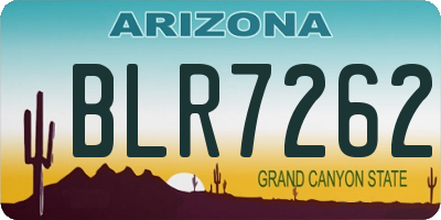 AZ license plate BLR7262