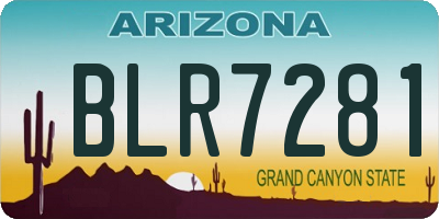 AZ license plate BLR7281