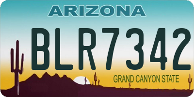 AZ license plate BLR7342
