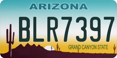 AZ license plate BLR7397