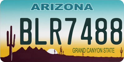 AZ license plate BLR7488