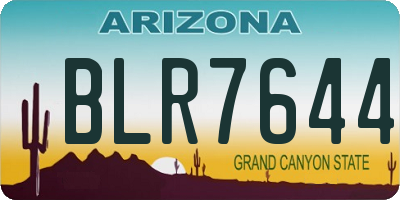 AZ license plate BLR7644