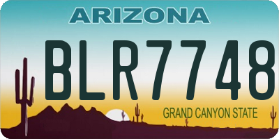 AZ license plate BLR7748