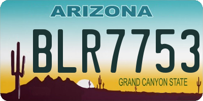AZ license plate BLR7753