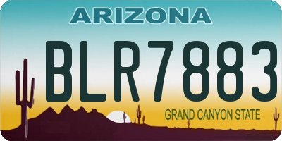 AZ license plate BLR7883