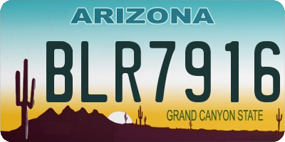 AZ license plate BLR7916