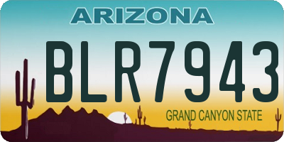 AZ license plate BLR7943