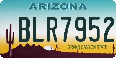 AZ license plate BLR7952