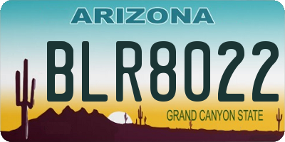 AZ license plate BLR8022