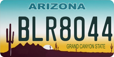 AZ license plate BLR8044