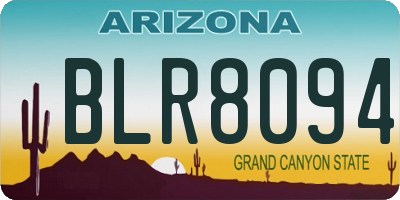 AZ license plate BLR8094