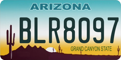 AZ license plate BLR8097