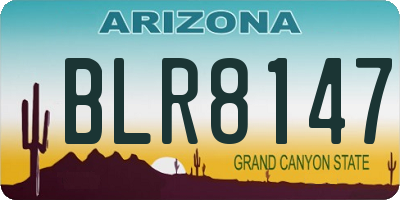 AZ license plate BLR8147