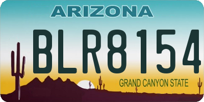 AZ license plate BLR8154