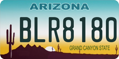 AZ license plate BLR8180