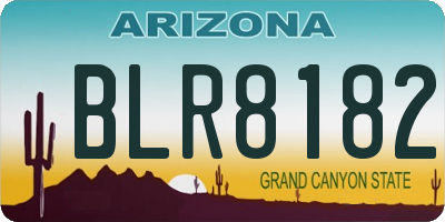 AZ license plate BLR8182