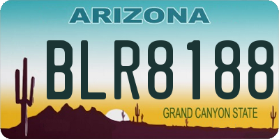 AZ license plate BLR8188