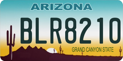 AZ license plate BLR8210