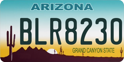 AZ license plate BLR8230