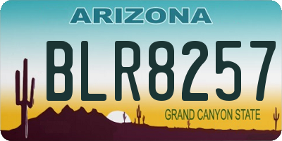 AZ license plate BLR8257