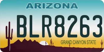 AZ license plate BLR8263