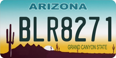 AZ license plate BLR8271