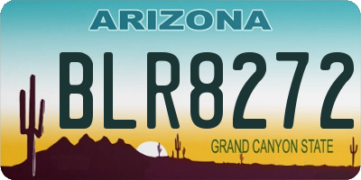 AZ license plate BLR8272