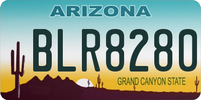 AZ license plate BLR8280