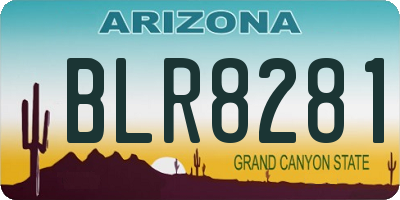 AZ license plate BLR8281