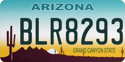 AZ license plate BLR8293