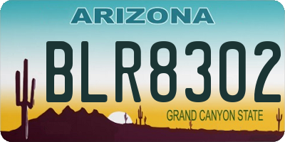 AZ license plate BLR8302