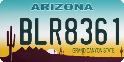 AZ license plate BLR8361