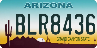 AZ license plate BLR8436