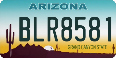 AZ license plate BLR8581