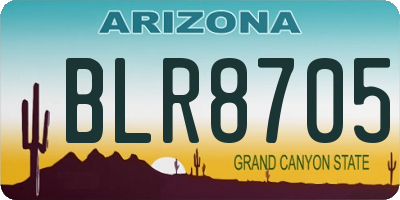 AZ license plate BLR8705