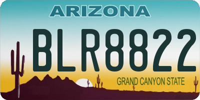 AZ license plate BLR8822
