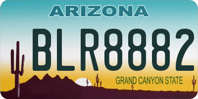 AZ license plate BLR8882
